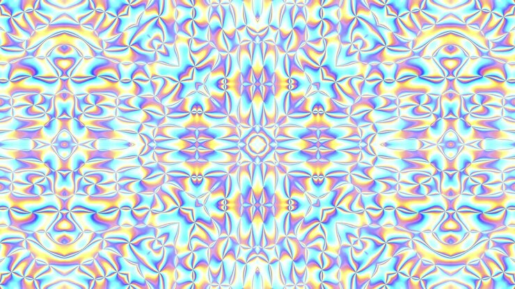 Sfondo olografico con grafica in movimento in loop senza soluzione di continuità. Superficie a mosaico astratto in lamina 4K, animata e di tendenza.