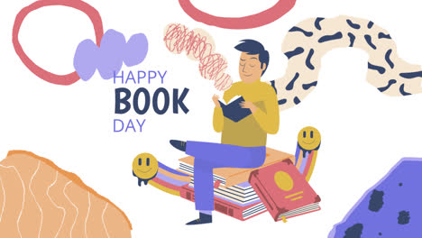 happy book day illustration