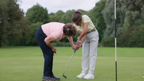 golfing on the green