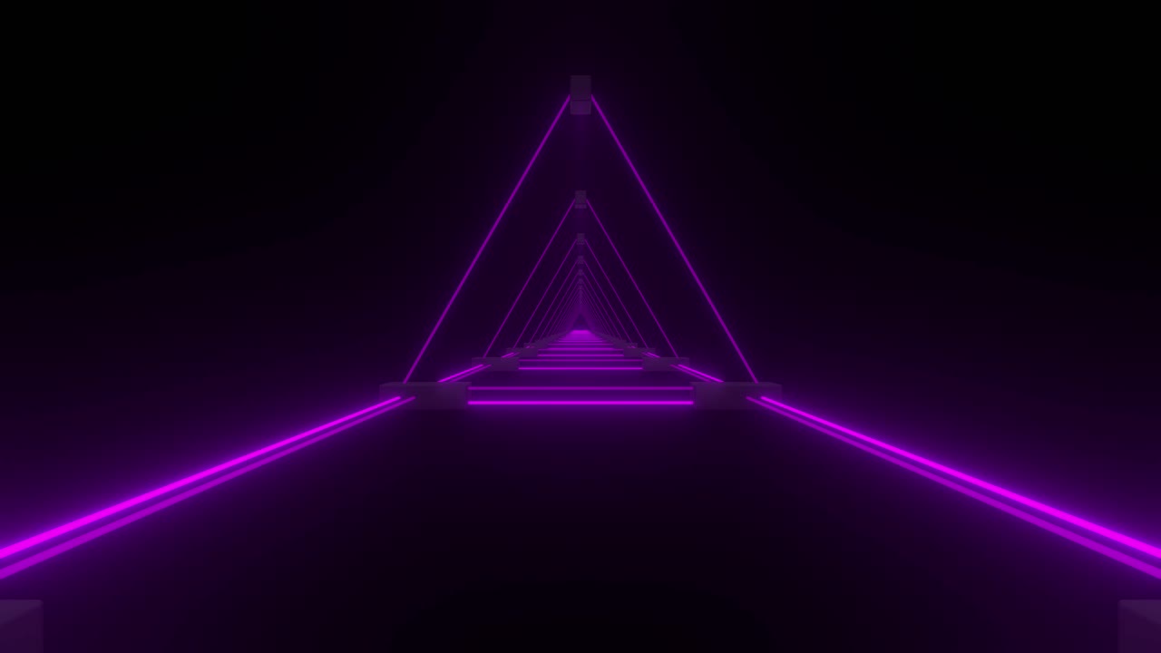 Neon Pink Triangle Tunnel