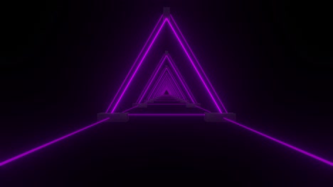 neon pink triangle tunnel