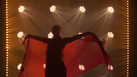 silueta de la actuación de la danza india