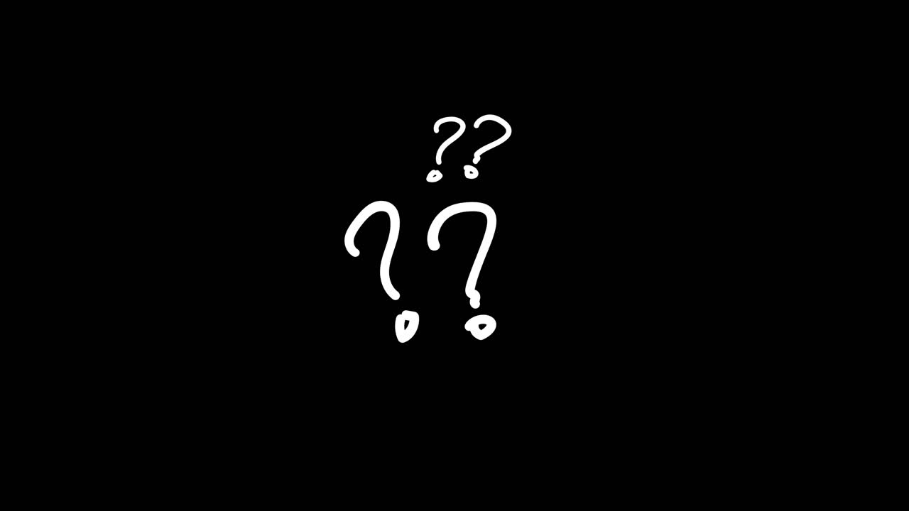 White Question Marks on a Black Background Representing Inquiry