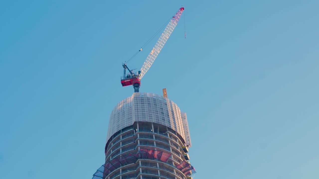 Crane on Top of Crown Sydney Casino