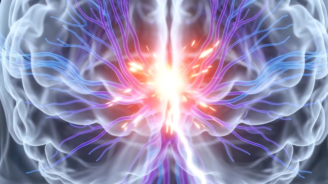 Visualizzazione digitale dell'attività cerebrale umana e delle connessioni neurali