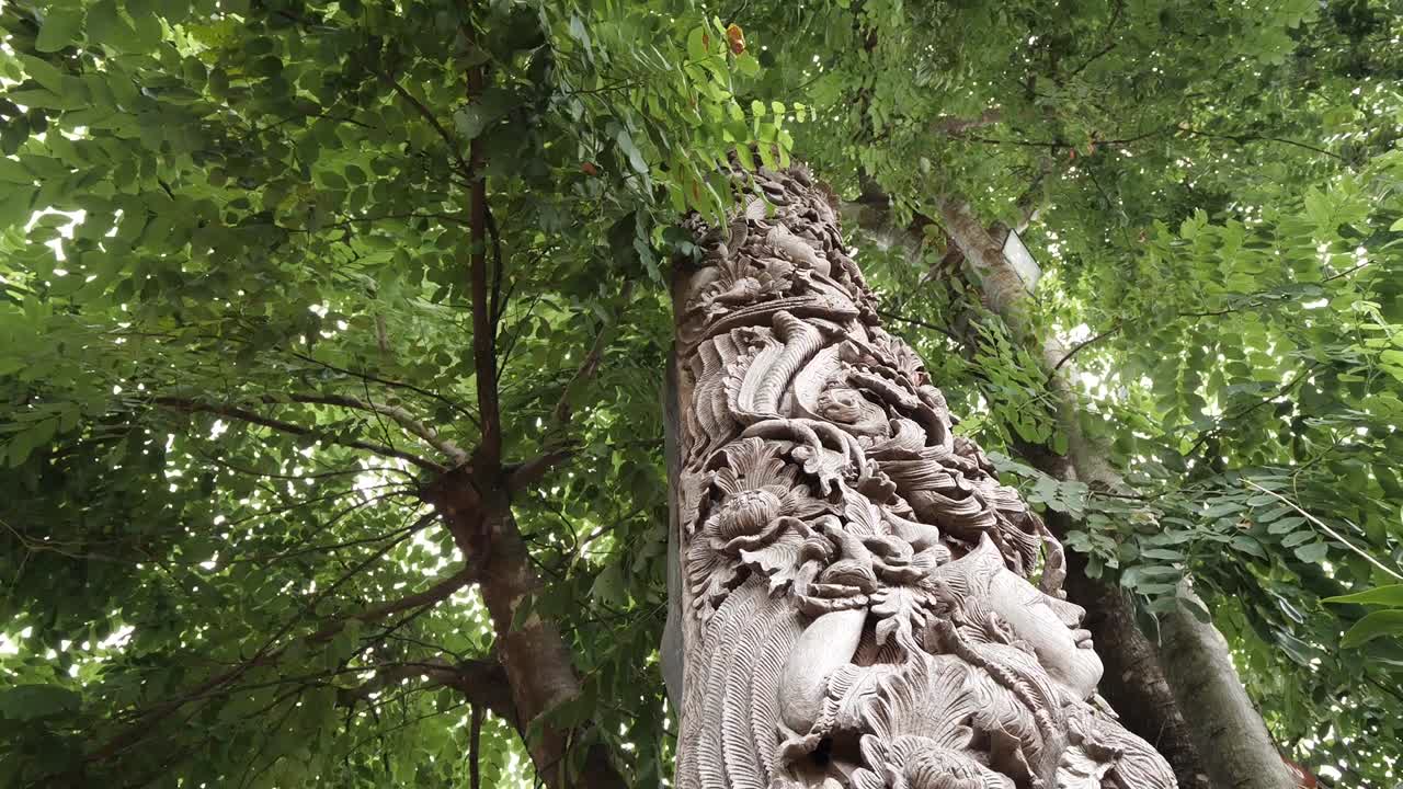 Whole Tree Beautifully Craved into Floral Pattern