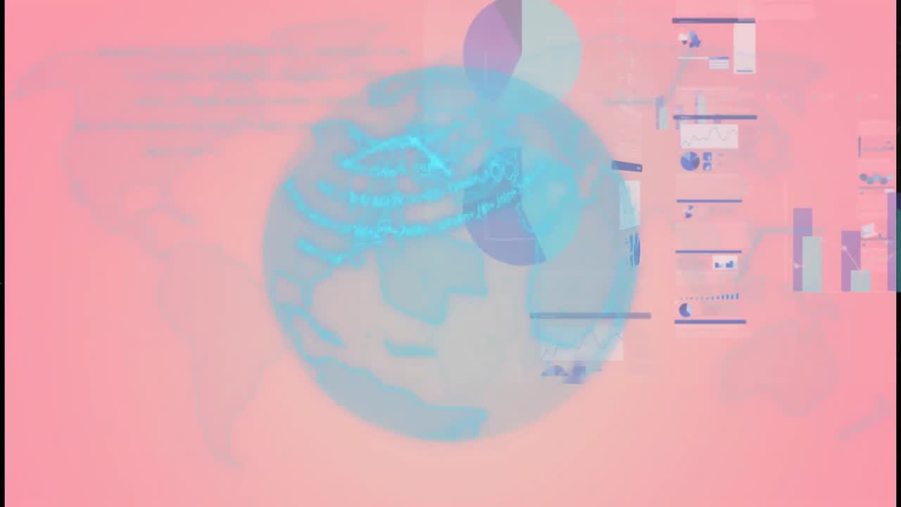 전 세계 데이터 프로세싱의 애니메이션