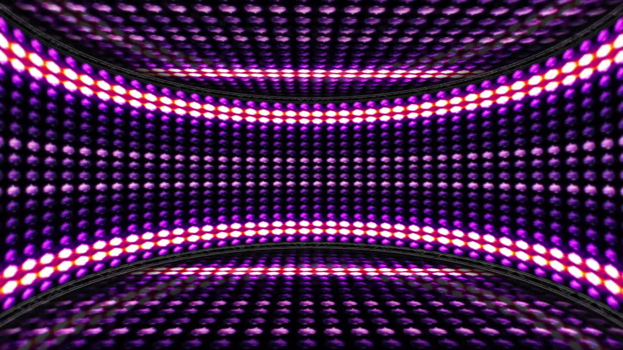 Luci a bulbo in linea, sfondo stanza, loop