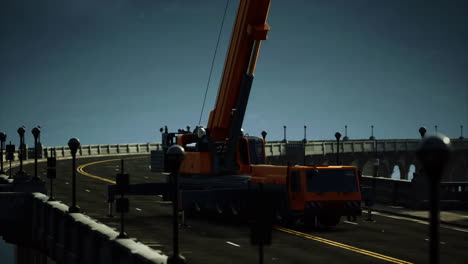 puente de carretera en construcción