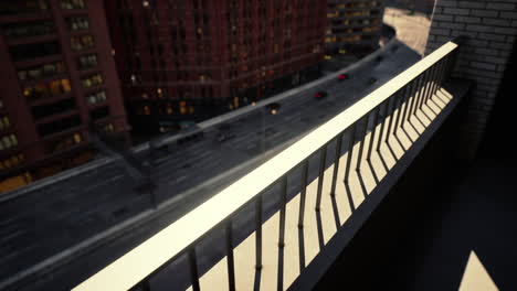 view of the city from a balcony