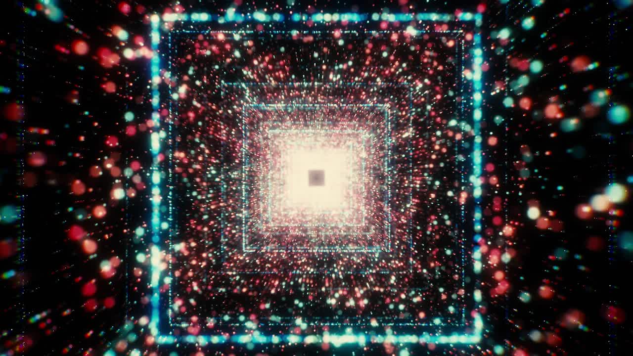 túnel geométrico abstracto de luz