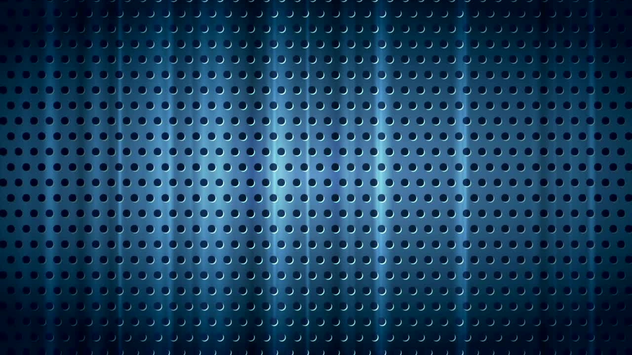 Mørkeblå krom perforeret metaltekstur videoanimation.
