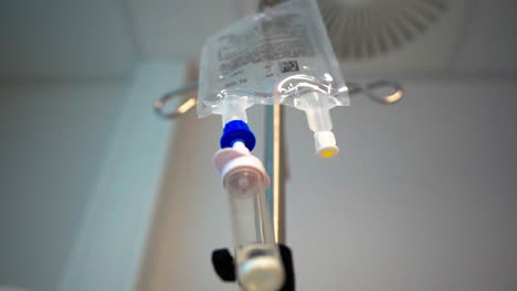 infusion bag low angle shot slow motion