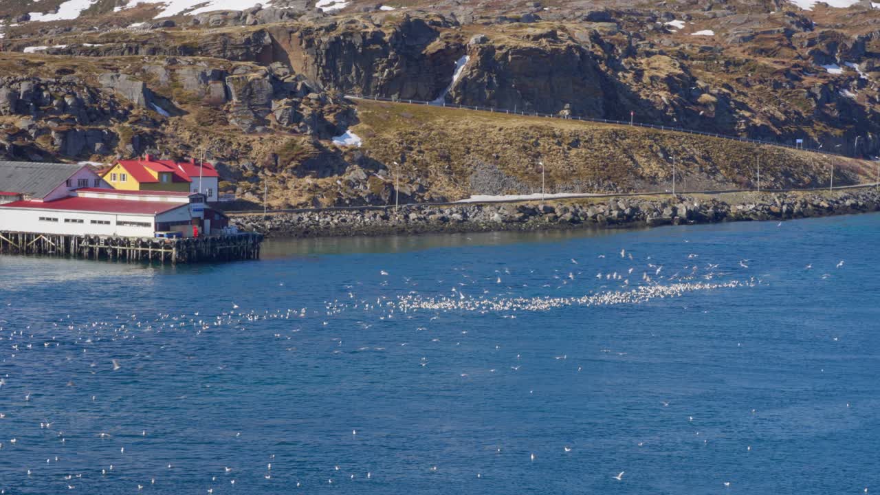 Picturesque Norwegian fishing villages with harbors and boats
