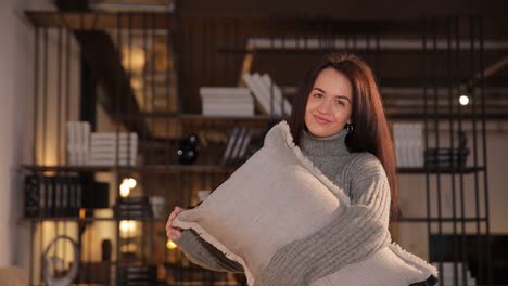 cheerful blond young pretty woman smiling looking at camera with positive human emotion cheerful blond young pretty woman smiling looking at camera with positive human emotion