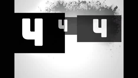 animation of shapes and countdown over white background