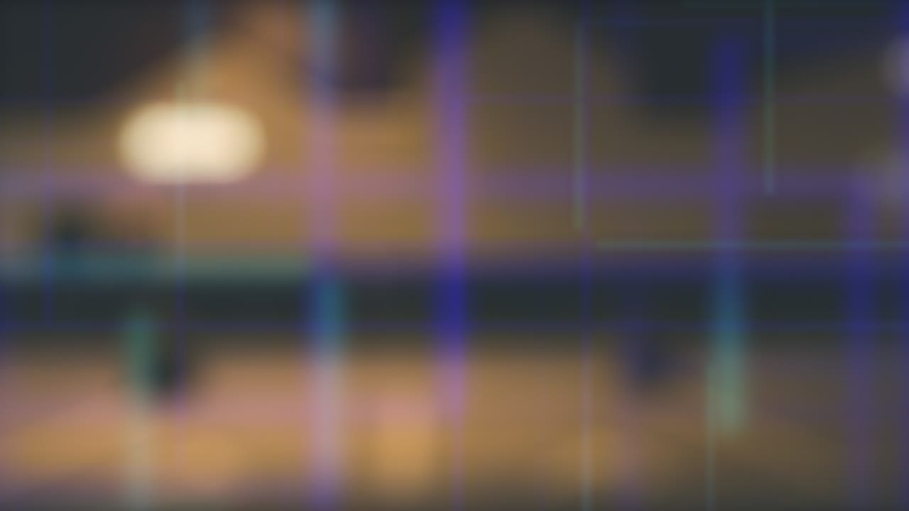 Motion blur of citylights with holographic layer
