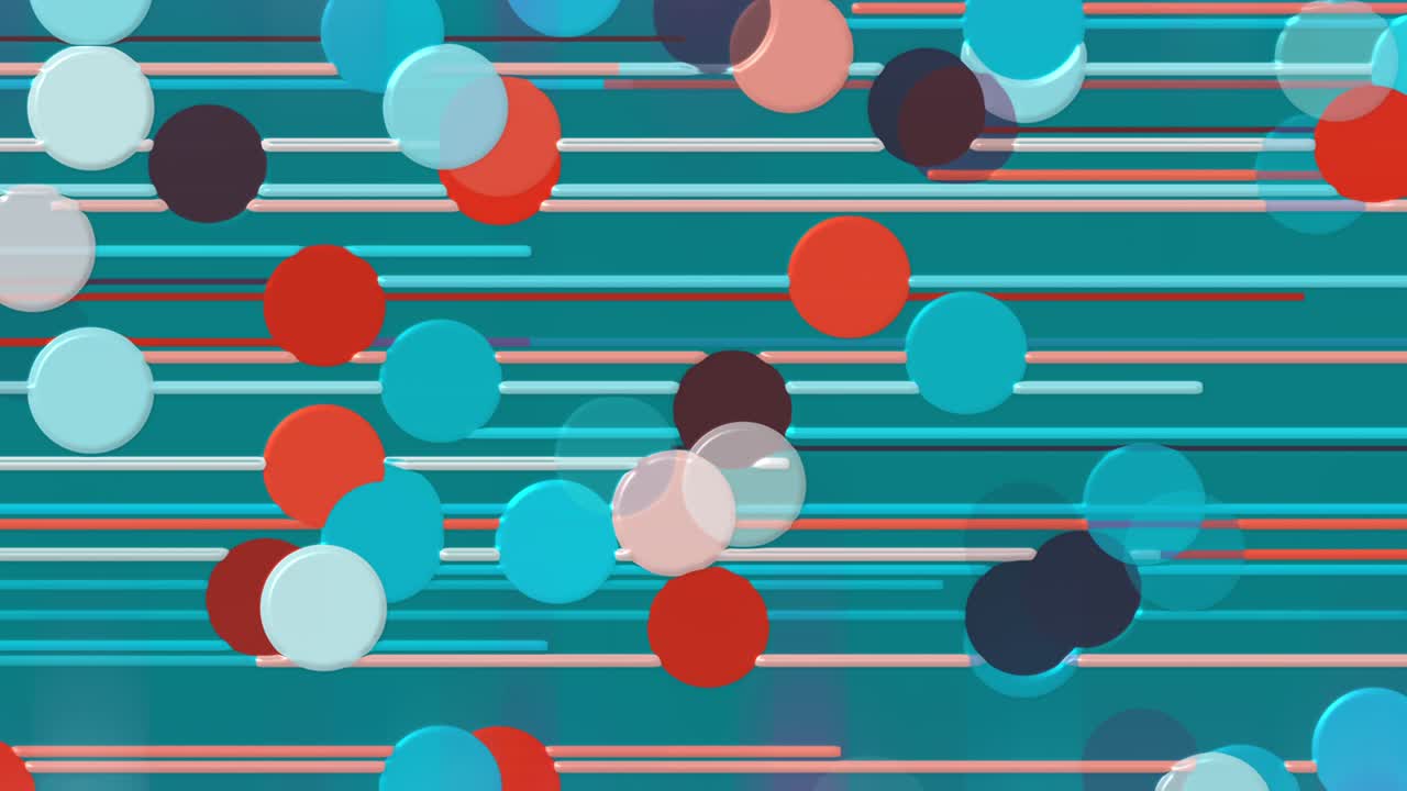 círculos y líneas dinámicas abstractas en varios colores