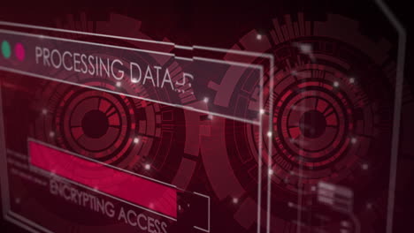 animación del procesamiento de datos a través del escaneo de visores