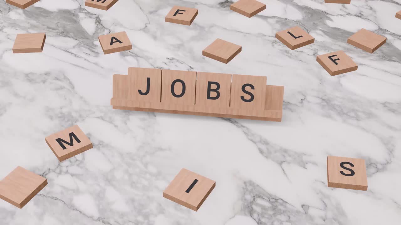 Jobs word on scrabble