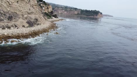 Shipwreck-Beach-by-Drone-4k-in-Rancho-Palos-Verdes,-California