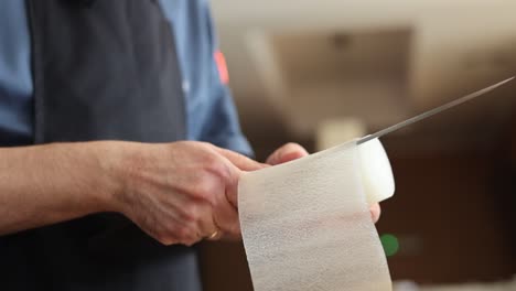 chef preparing food with knife