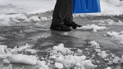 shoveling snow