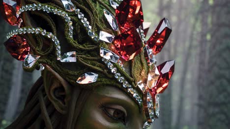 close-up of an elf character with elaborate crown