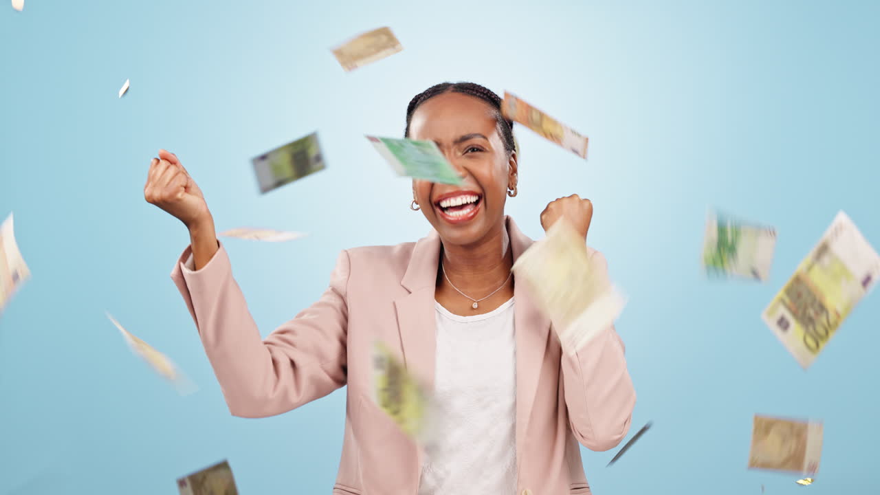 Money rain, financial freedom