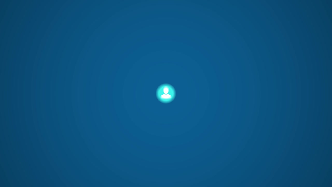 Social network man and woman profile animation