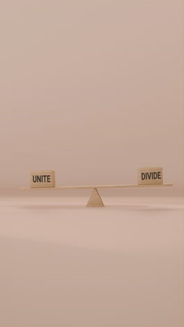 veritcal video of unite and divide balancing on seesaw