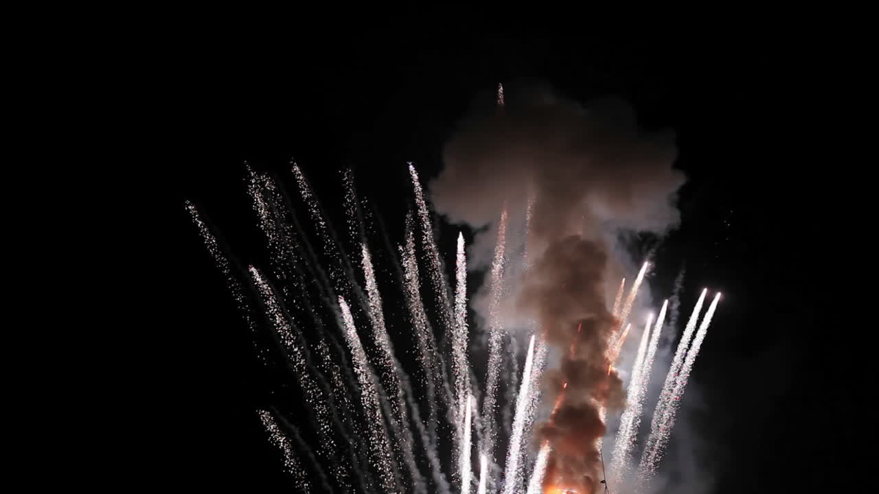 A fireworks show at night 3