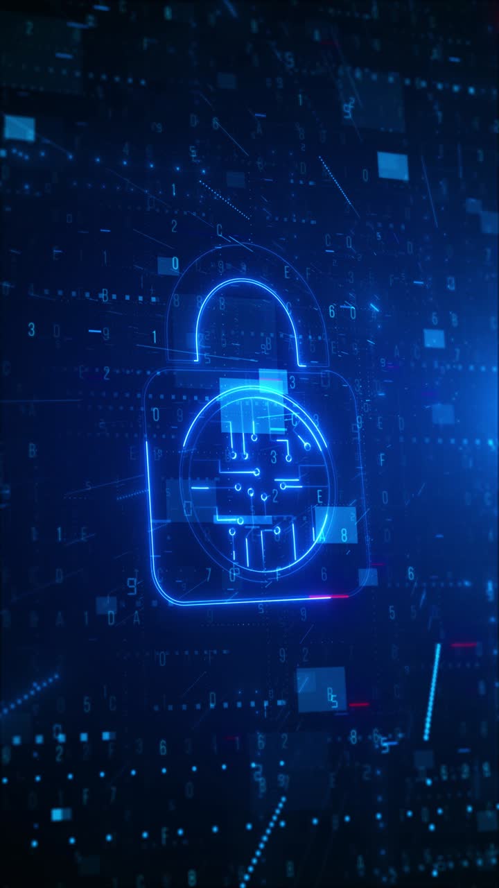 Cyber security technology on circuit board abstract background hi tech style technology data