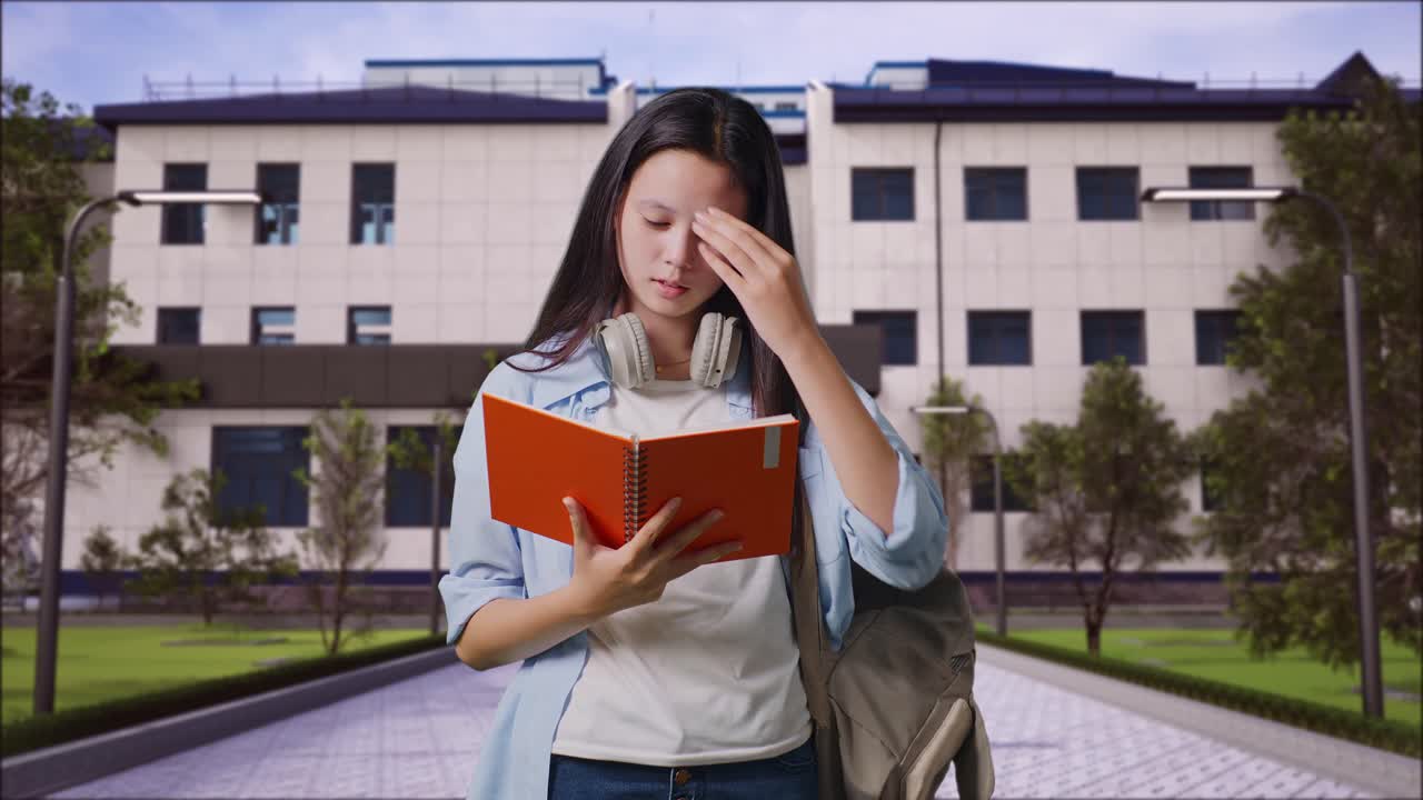estudiante estresado mientras estudia