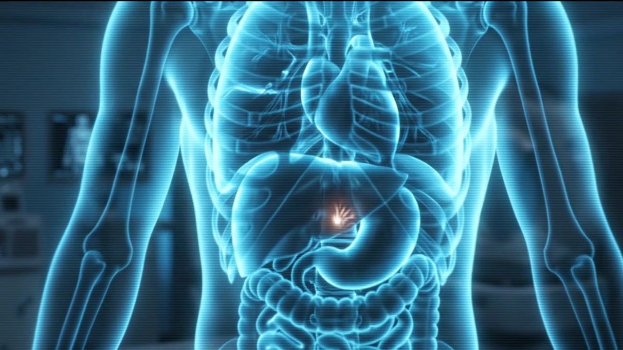 Glowing full body human skeleton hologram blue futuristic render