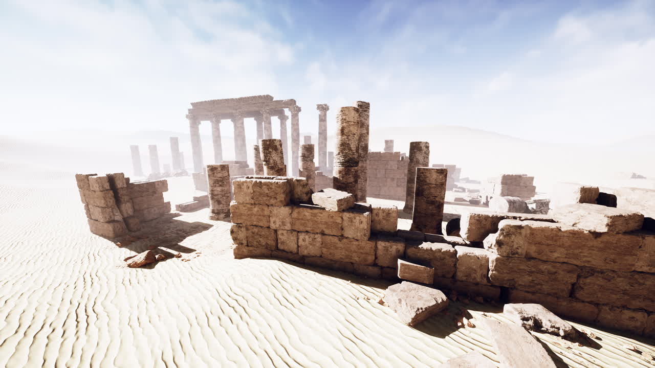 antiguas ruinas en el desierto