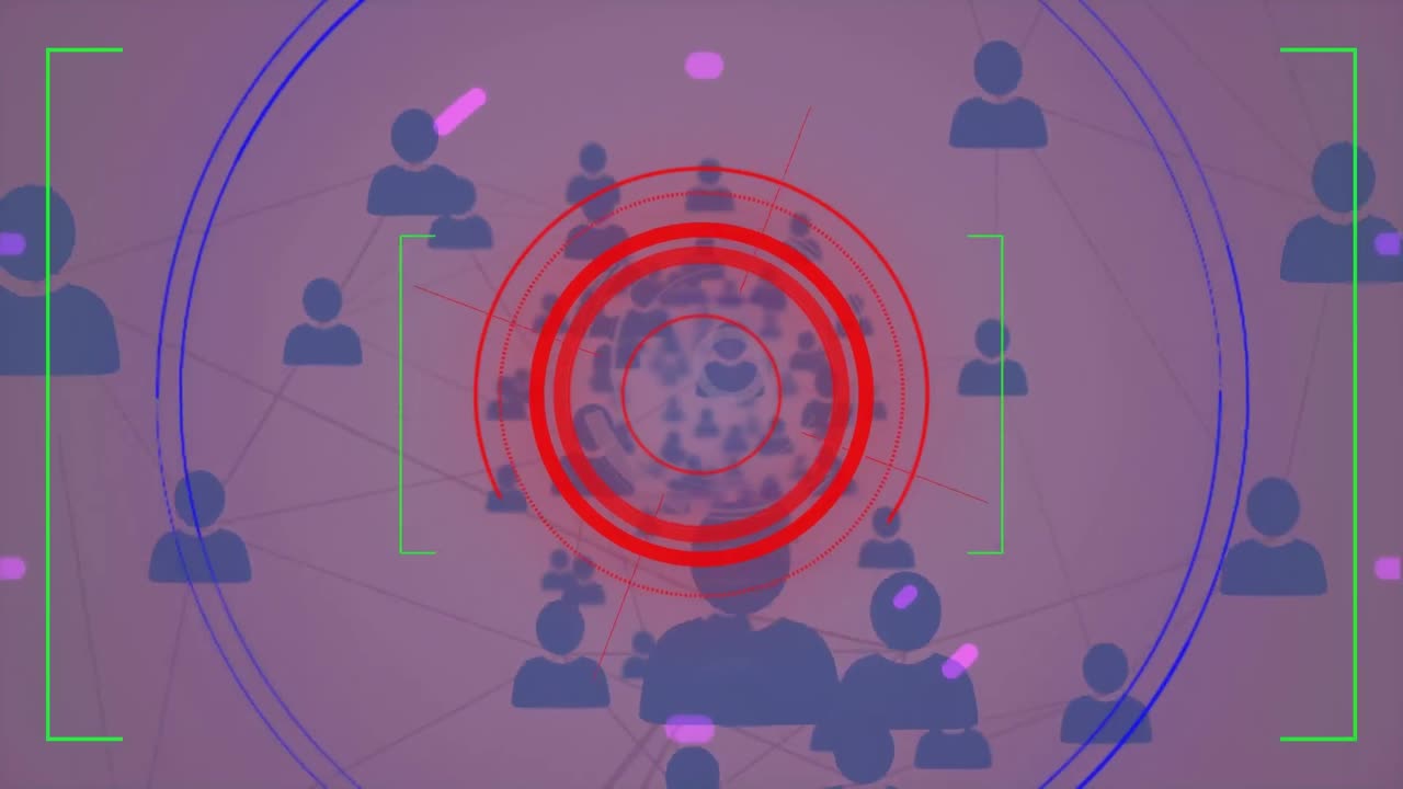 animación del escaneo del alcance sobre los iconos de los medios