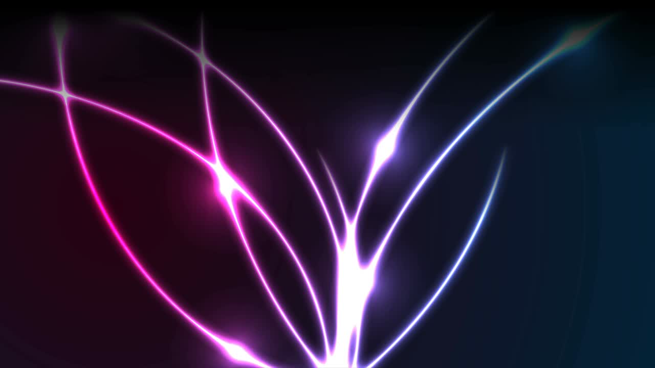 líneas onduladas azul púrpura de neón fondo de movimiento abstracto