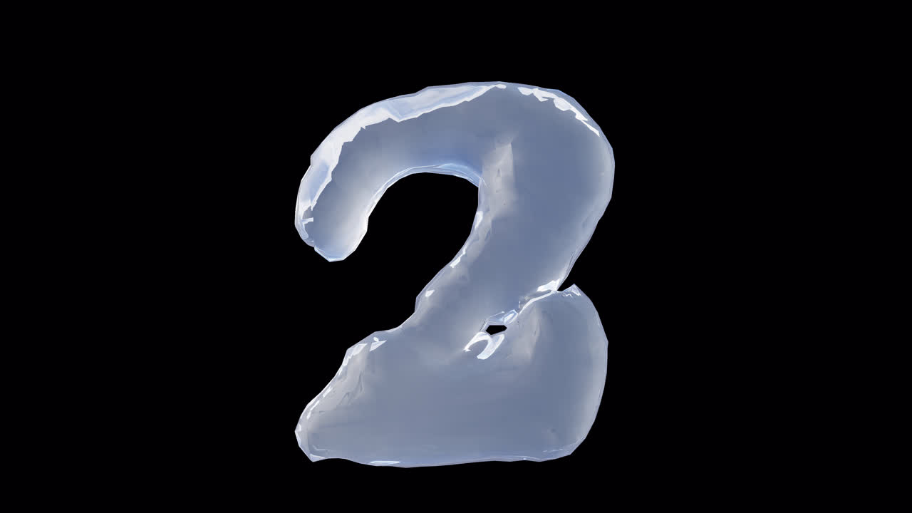 Liquid Number 2 on Transparent Background