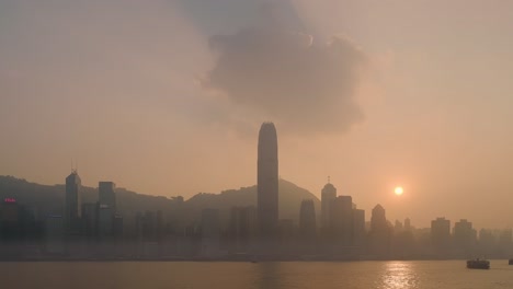 Insel-Hongkong-Bei-Sonnenuntergang