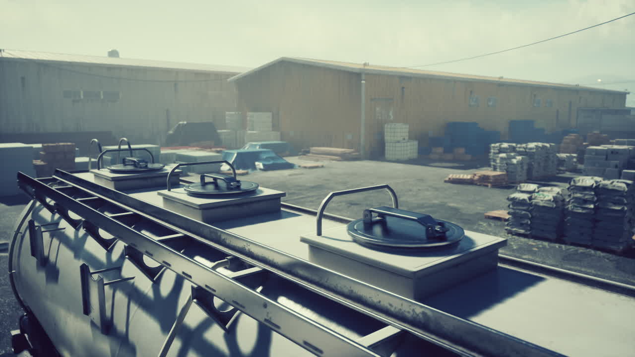 산업 창고 야드 커 트럭