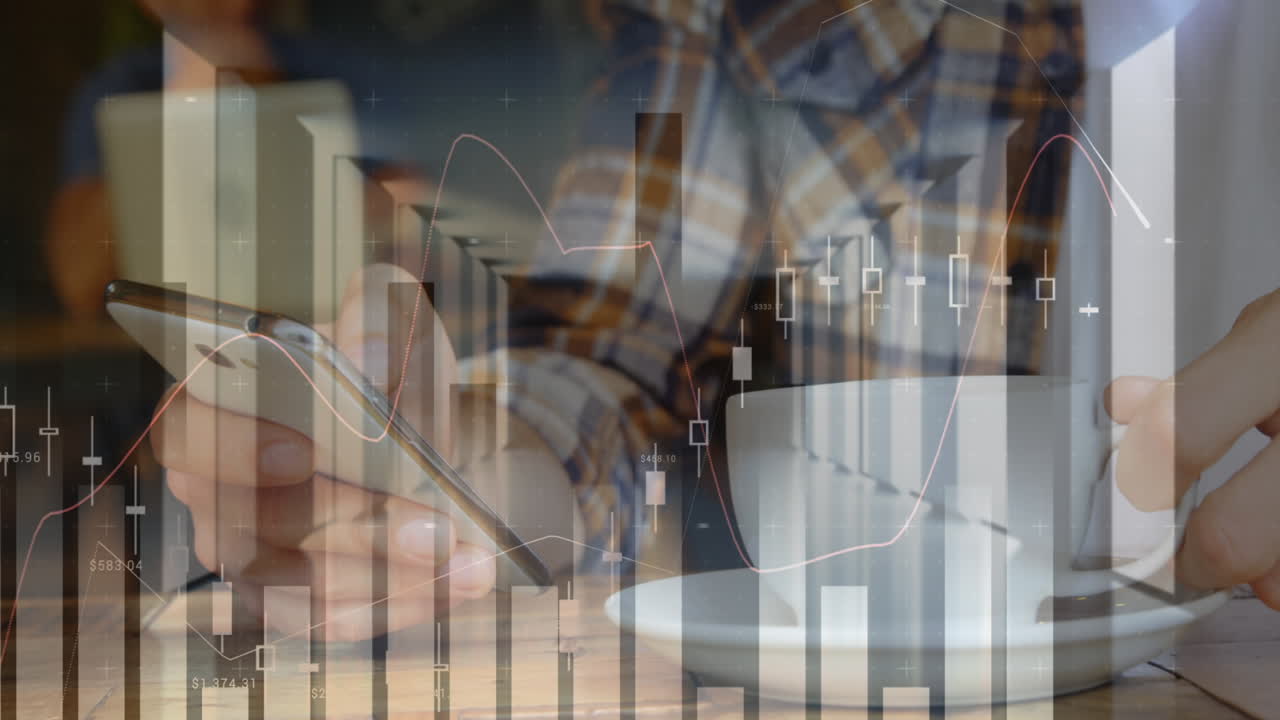 анимация статистики и обработки данных над человеком с помощью смартфона