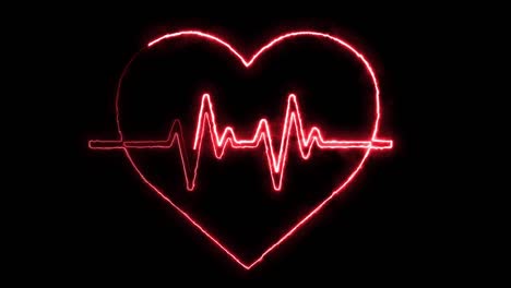 neon heartbeat flatline. seamlessly looping animation.