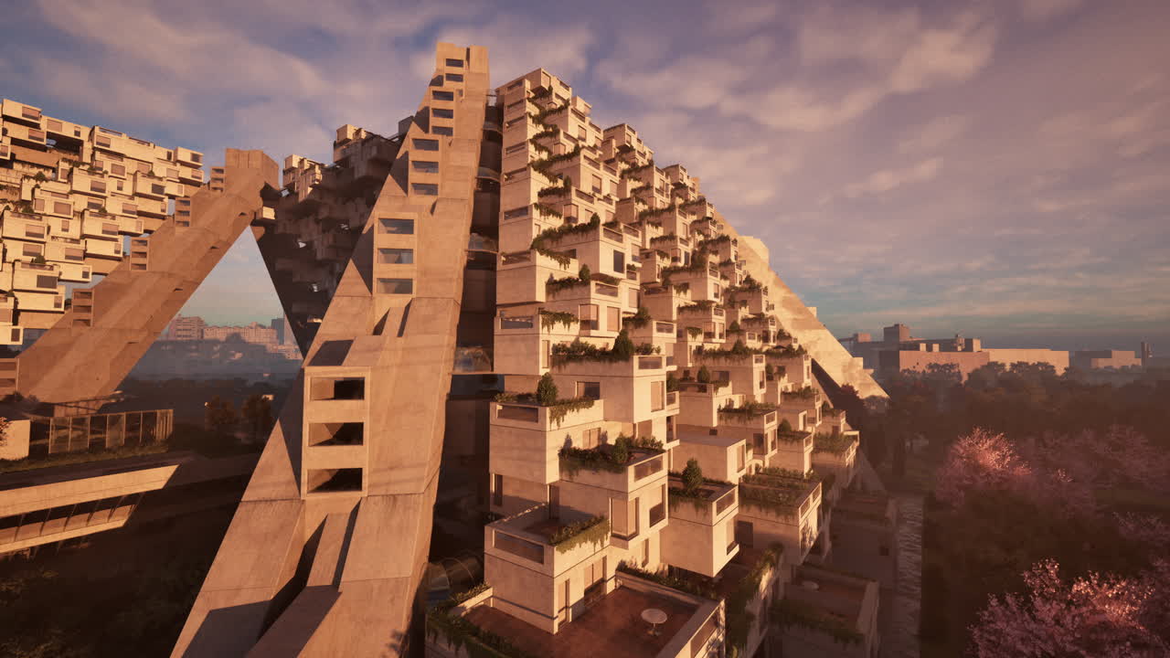 미래의 도시 풍경: 현대적인 마천루 디자인의 놀라운 3d 렌더링