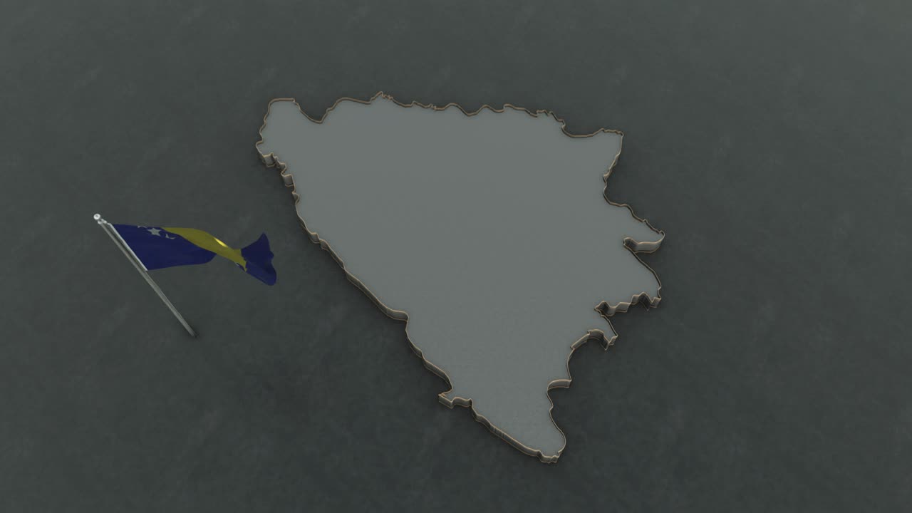 보스니아 헤르체고비나 지도와 발