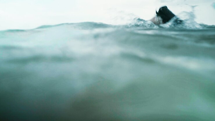 Man diving on the sea