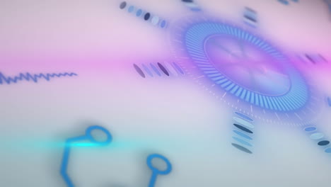 animación del procesamiento de datos sobre un fondo blanco