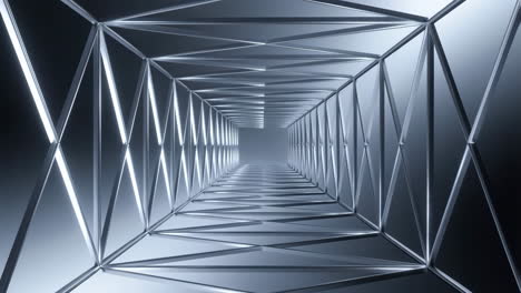 abstract futuristic metallic tunnel background