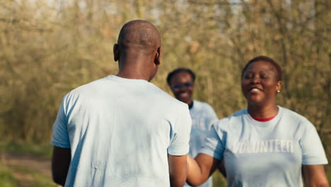 Cheerful-people-doing-high-five-gesture-with-each-other