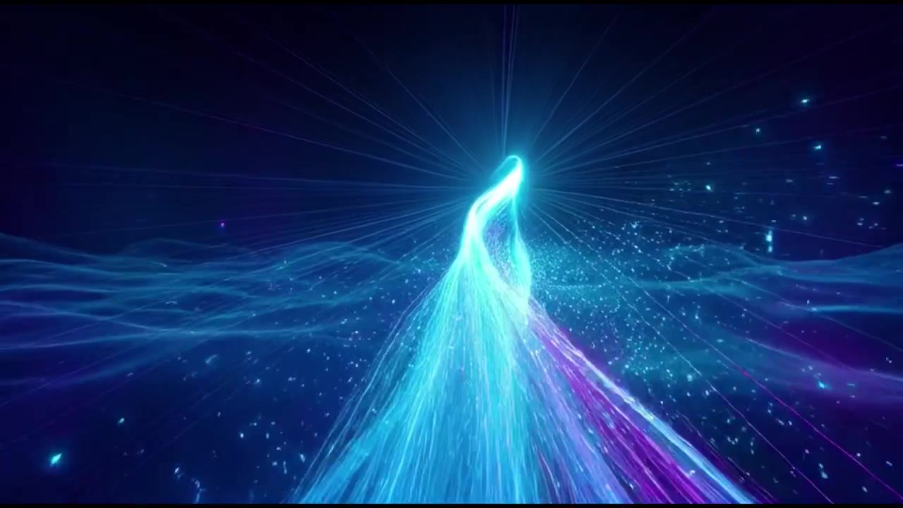Abstract Motion Background with Glowing Blue and Purple Light Waves